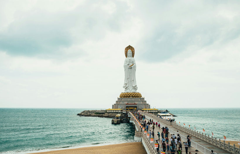 ทัวร์จีน ไหหลำ เจ้าแม่กวนอิมหนานซาน เกาะดอกไม้ อนุสาวรีย์กวางเหลียวหลัง โชว์แสงเลเซอร์  6 วัน 5 คืน สายการบินไนน์ แอร์